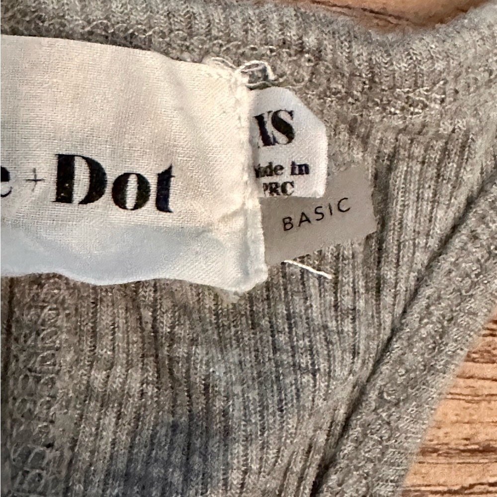 Line & Dot Rib Knit Tank Top Size XS - Picture 3 of 8